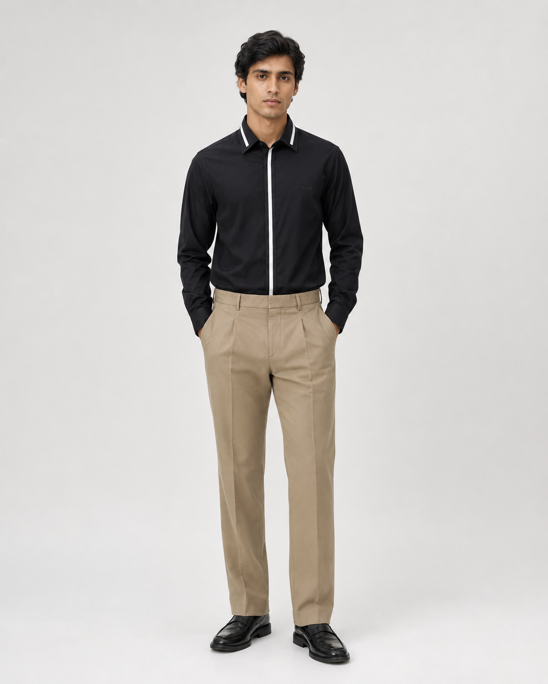 Whiteline Contrast Edge Formal Shirt