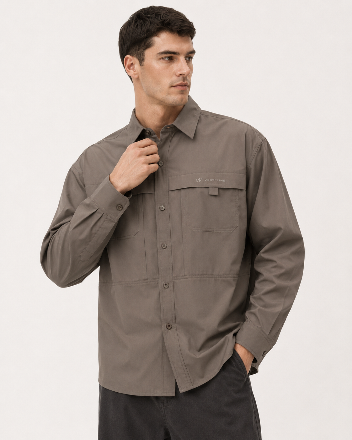 The WHITELINE Terrain Parasuit Utility Shirt - Slate Grey