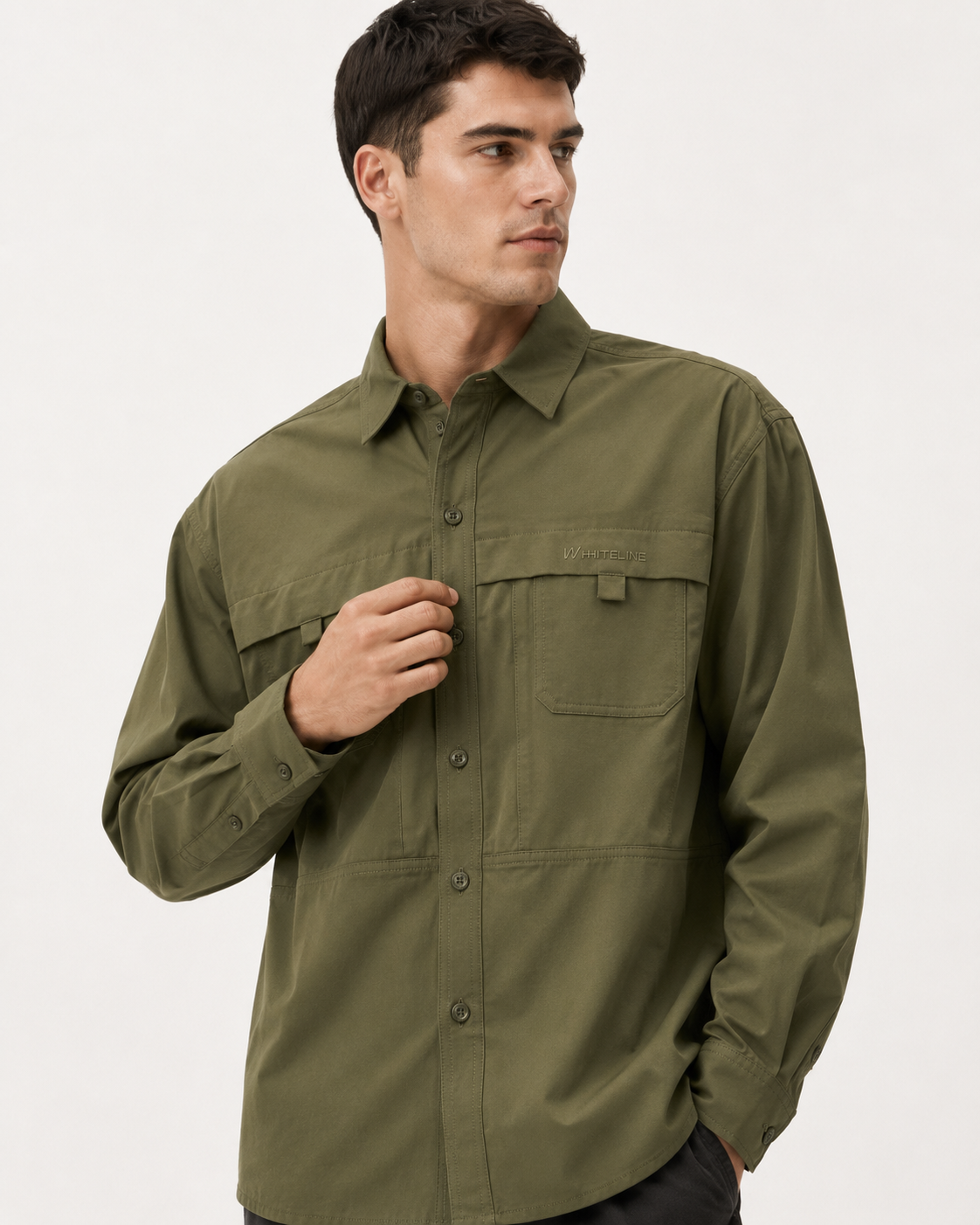 The WHITELINE Terrain Parasuit Utility Shirt – Olive