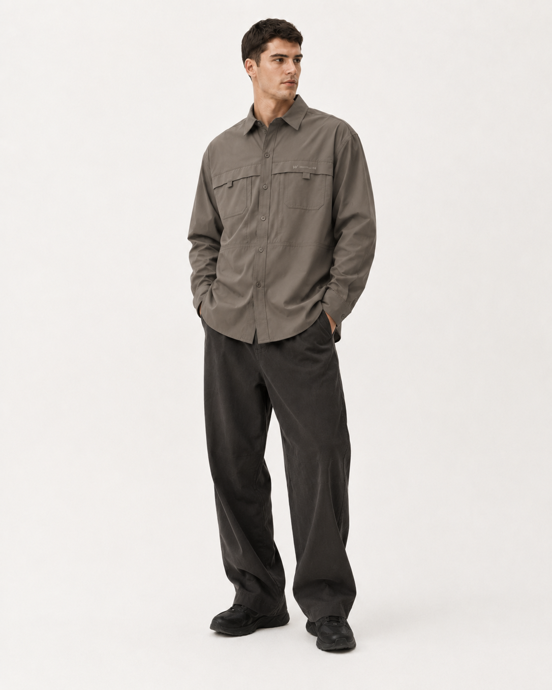 The WHITELINE Terrain Parasuit Utility Shirt - Slate Grey