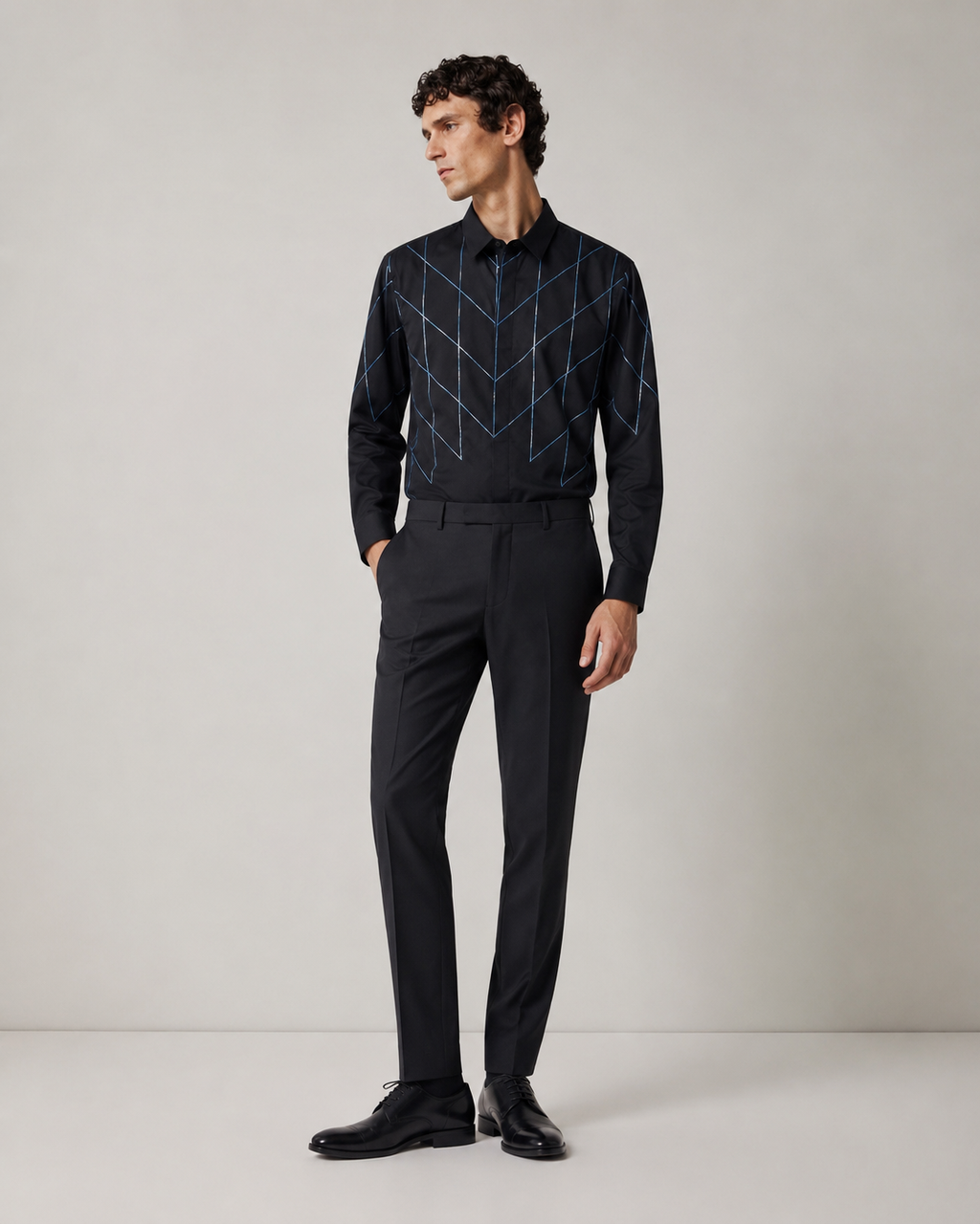 Midnight Geo-Stitch Premium Shirt
