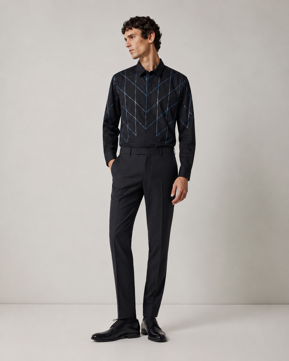Midnight Geo-Stitch Premium Shirt