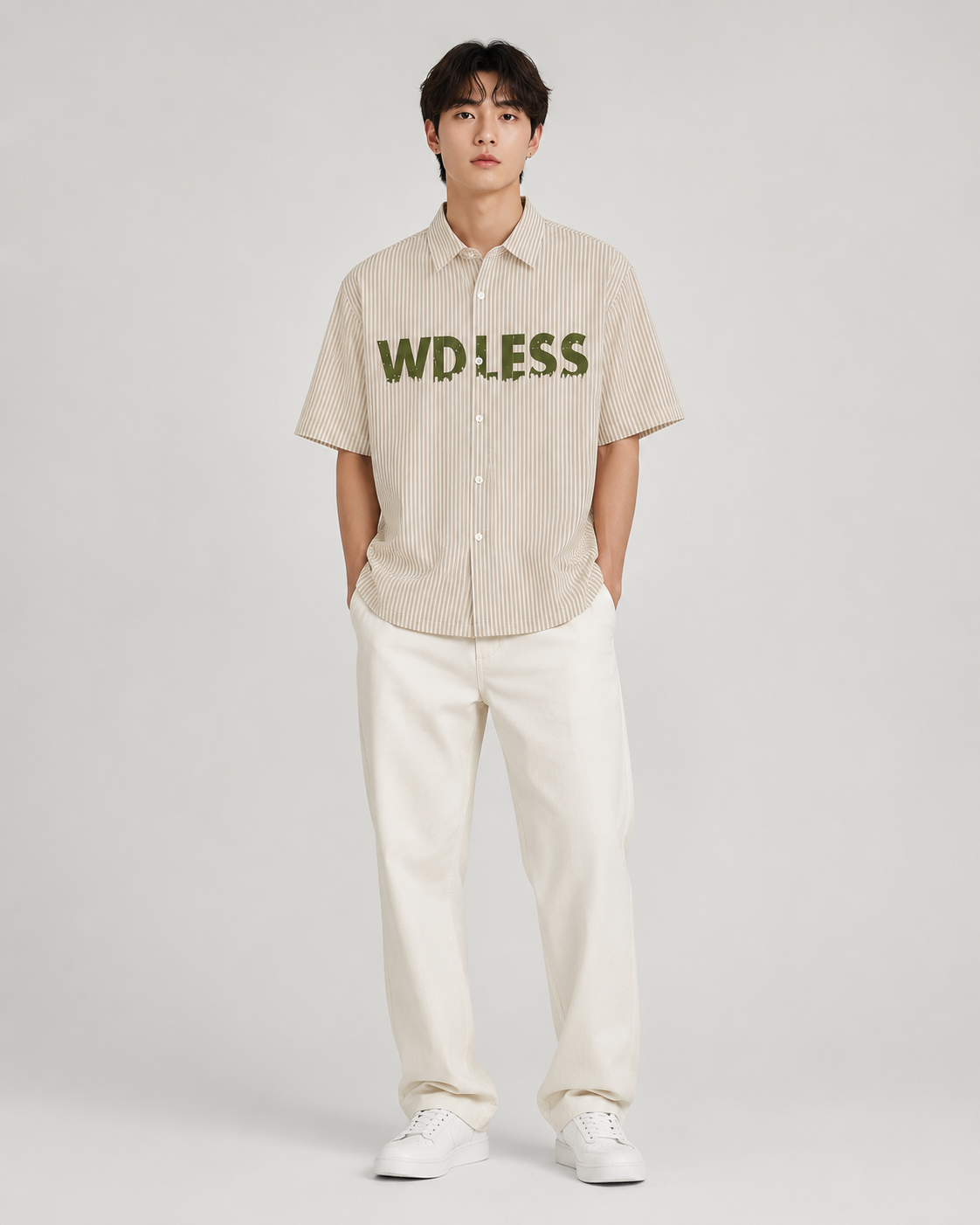 WHITELINE Endless Possibilities Contrast-Panel Shirt – Beige &amp; Mustard