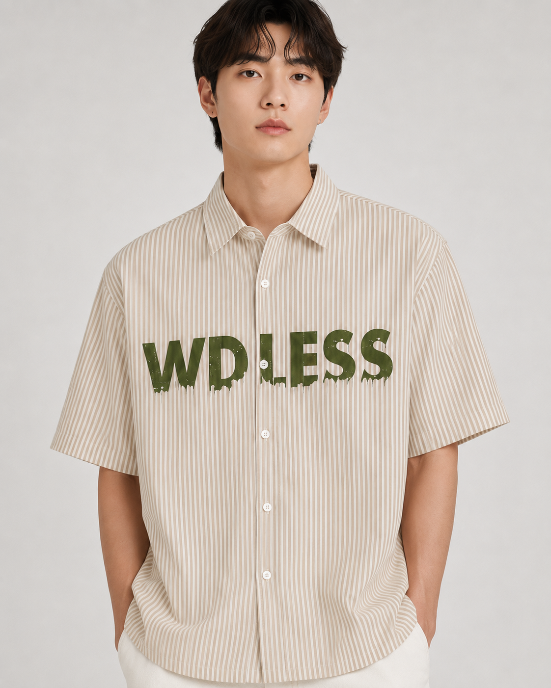 WHITELINE Endless Possibilities Contrast-Panel Shirt – Beige &amp; Mustard