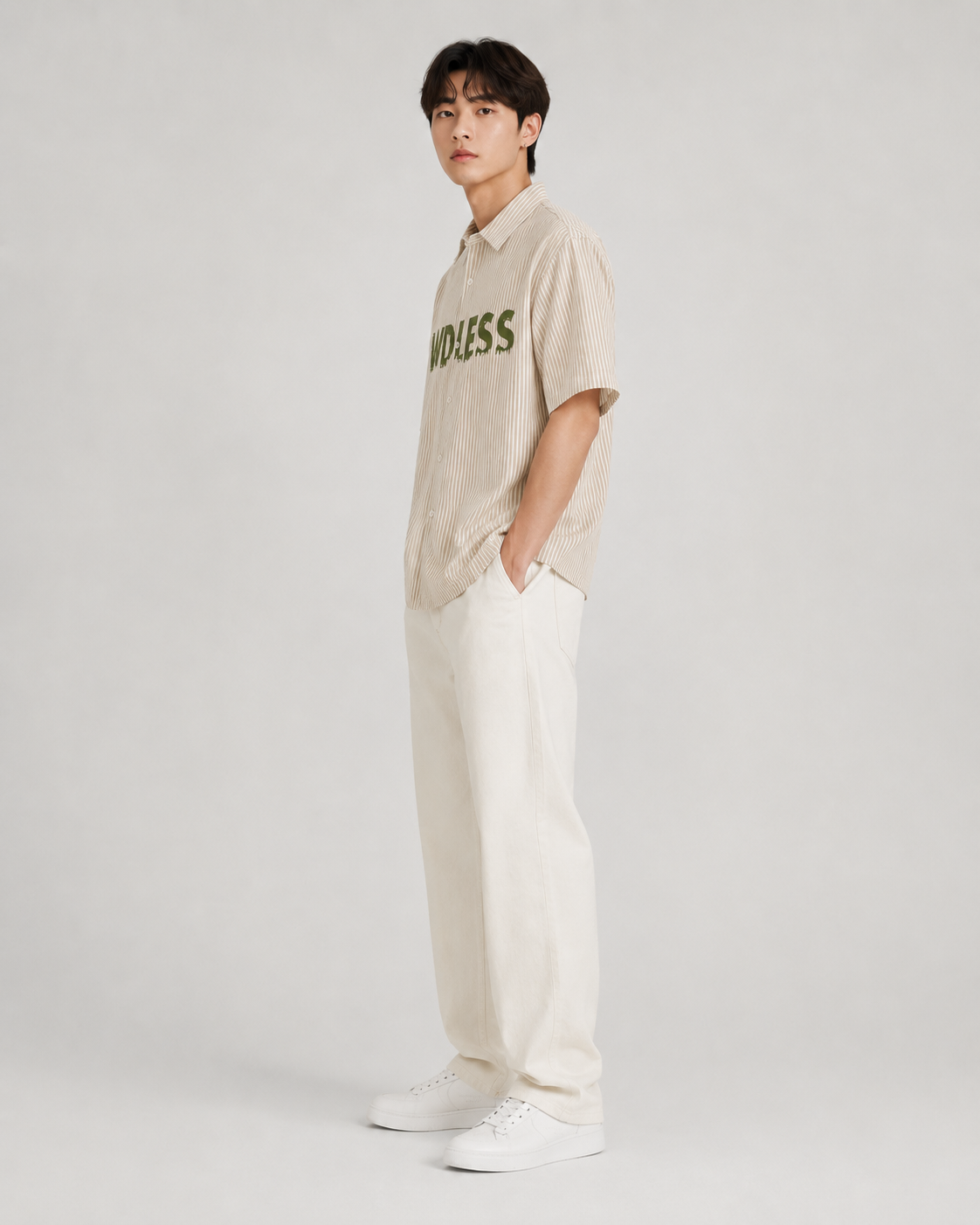 WHITELINE Endless Possibilities Contrast-Panel Shirt – Beige &amp; Mustard