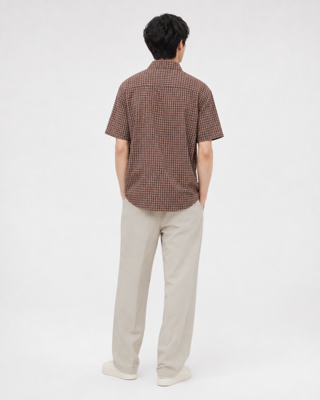 Ambitious Brown Micro-Check Shirt