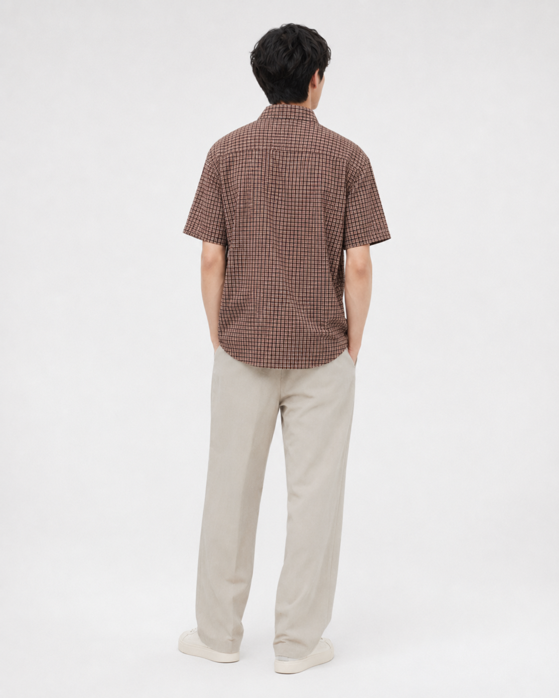 Ambitious Brown Micro-Check Shirt