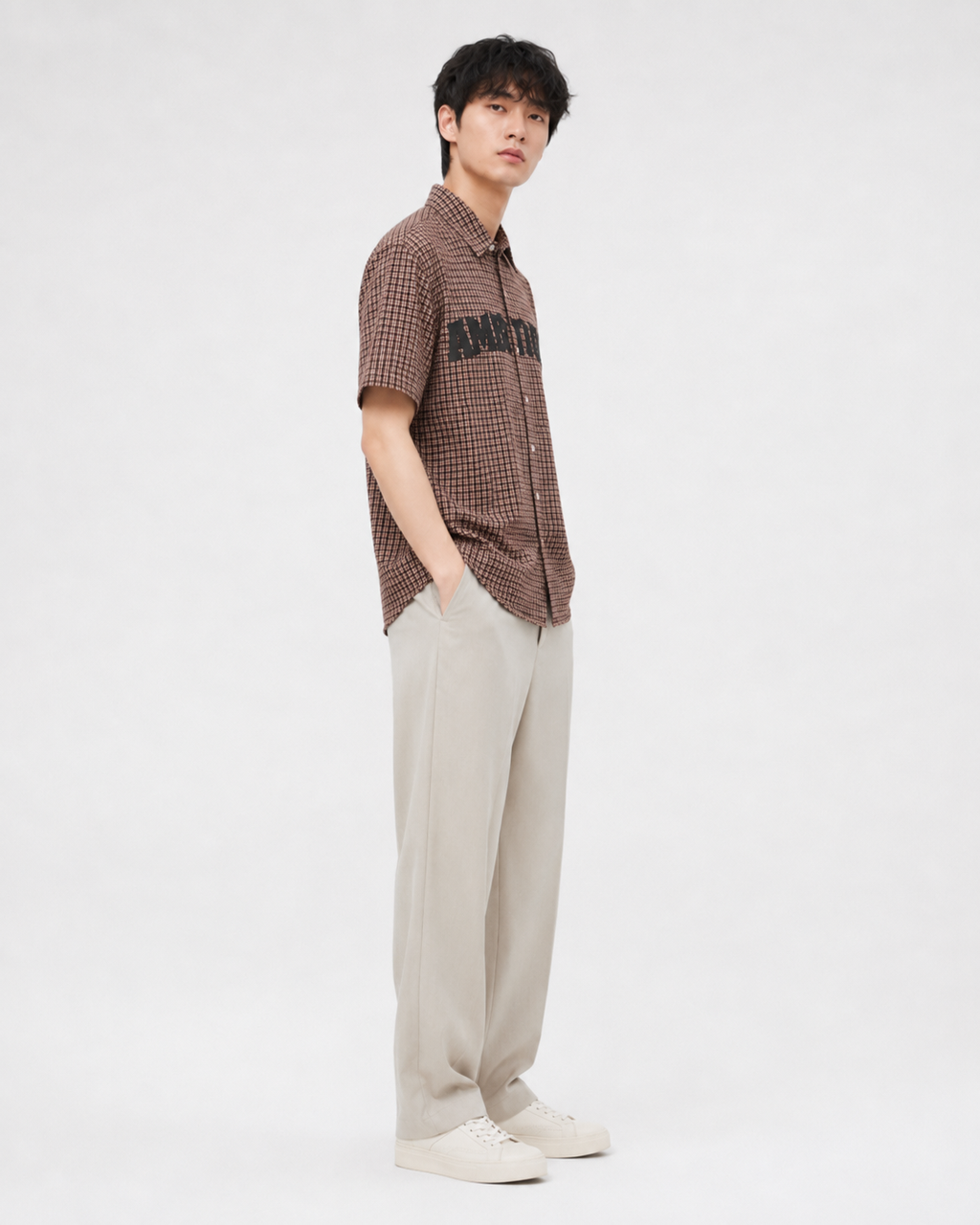 Ambitious Brown Micro-Check Shirt