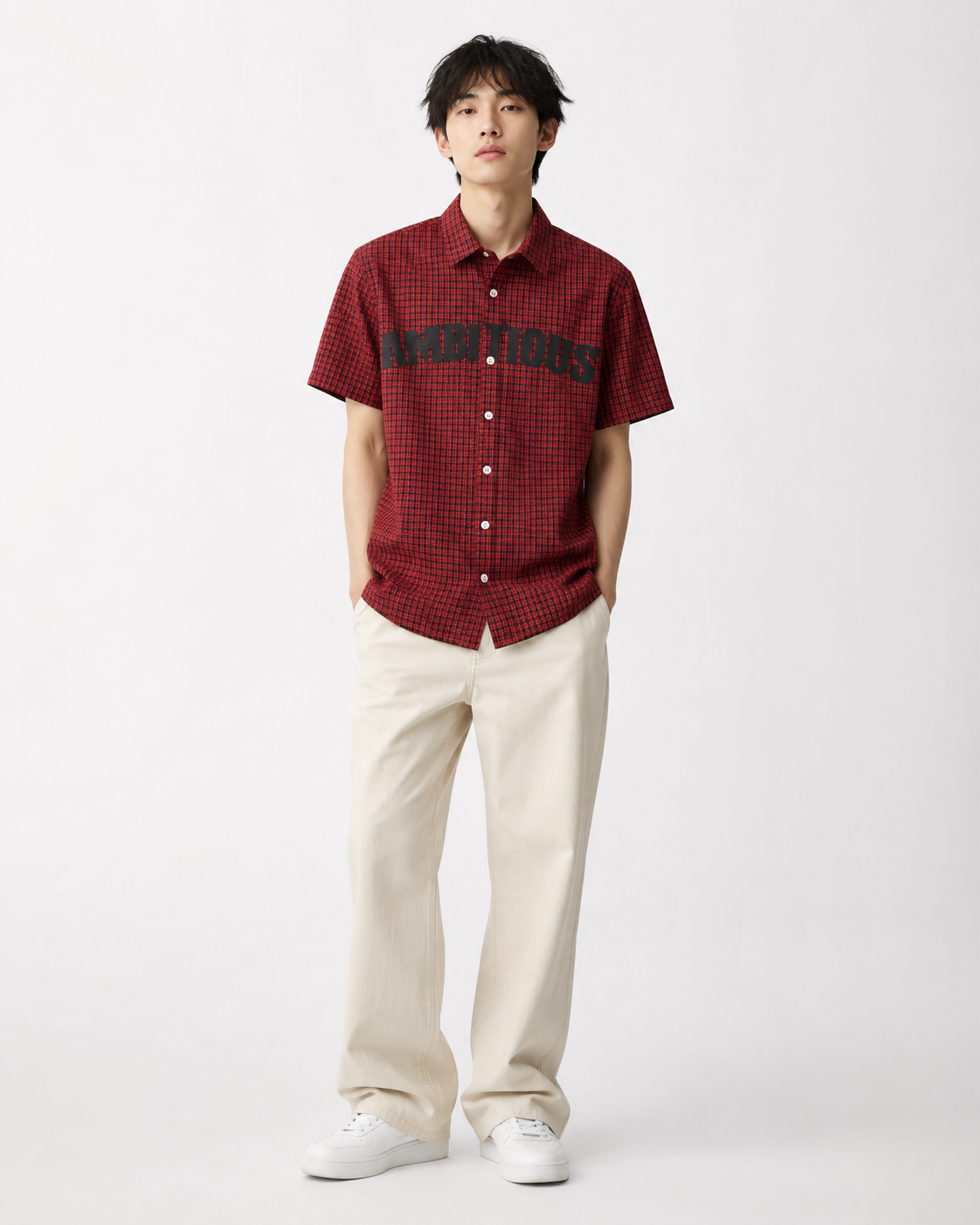 Ambitious Red Micro-Check Shirt