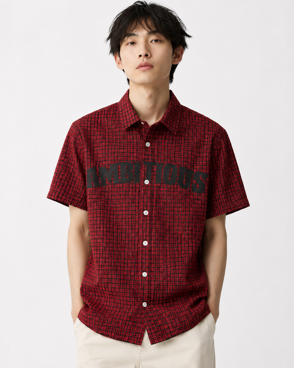 Ambitious Red Micro-Check Shirt
