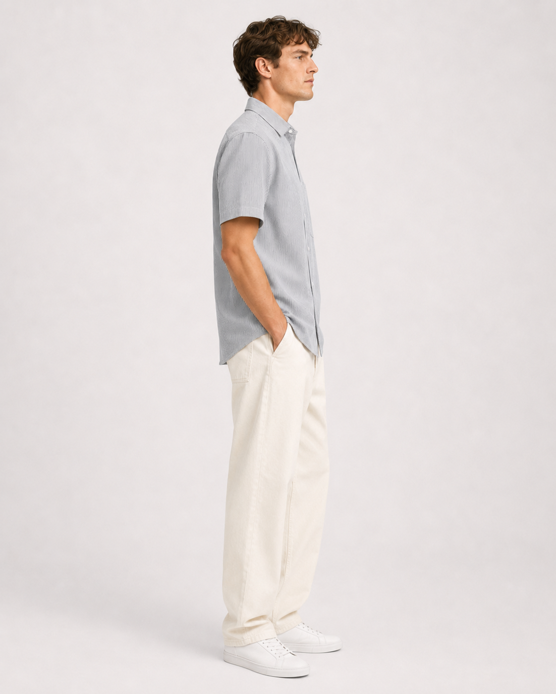 Whiteline Revolution Striped Shirt – Grey