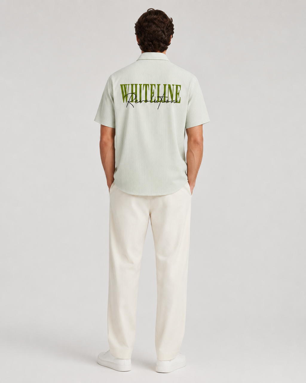 Whiteline Revolution Striped Shirt – Sage Green