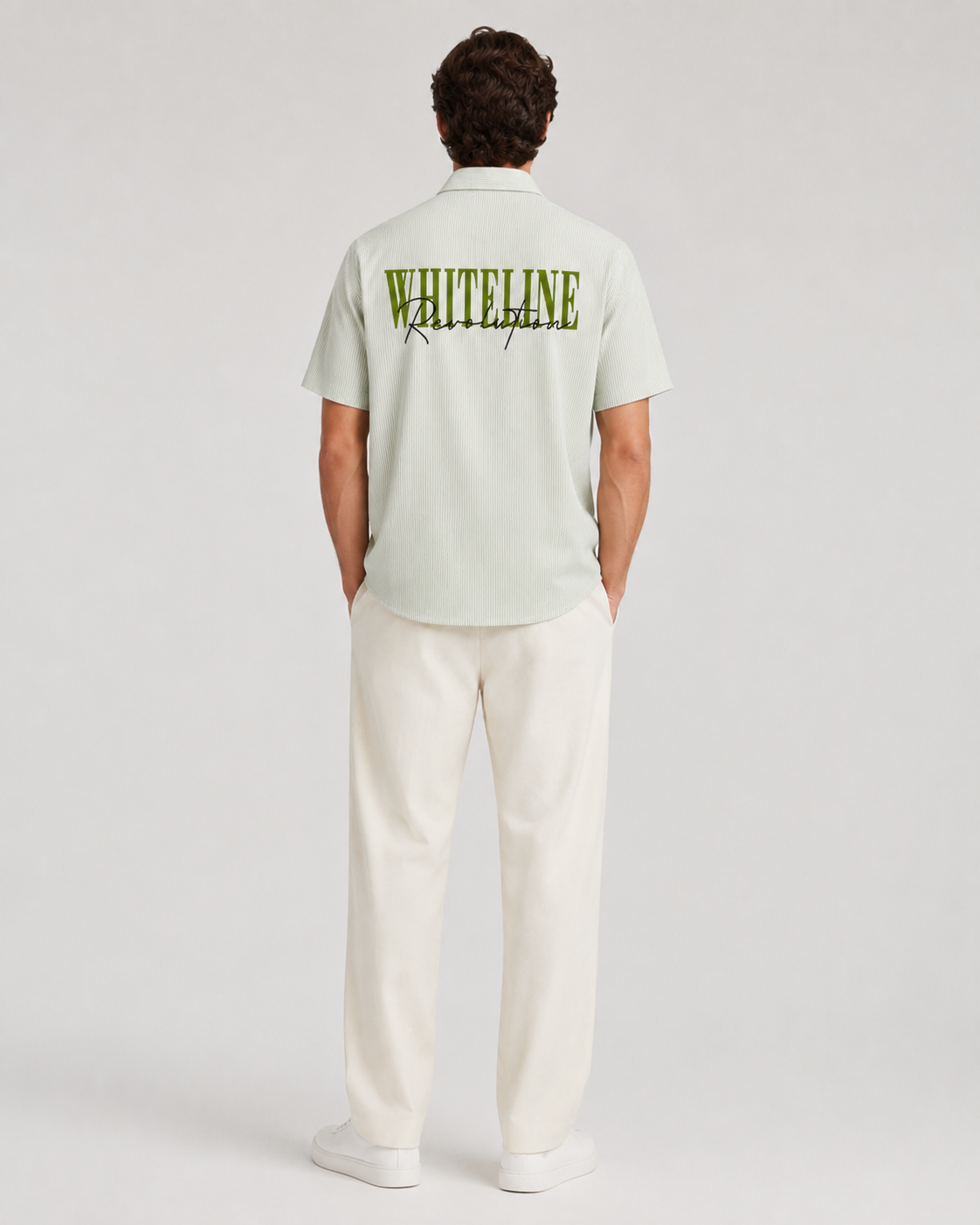 Whiteline Revolution Striped Shirt – Sage Green