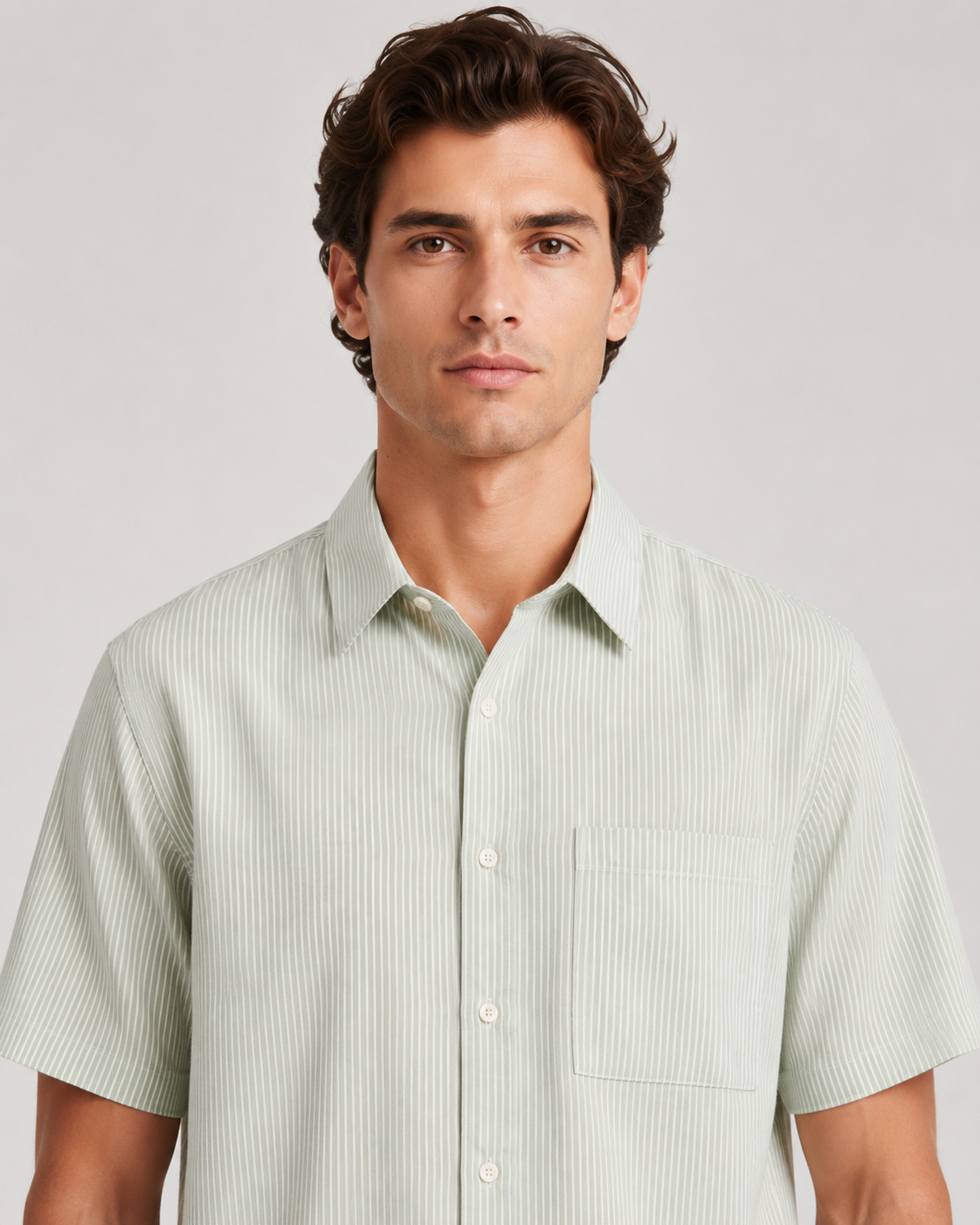 Whiteline Revolution Striped Shirt – Sage Green