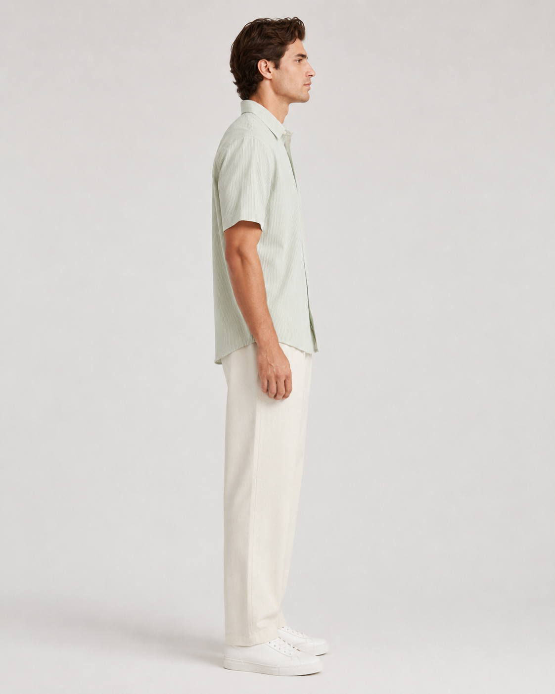 Whiteline Revolution Striped Shirt – Sage Green