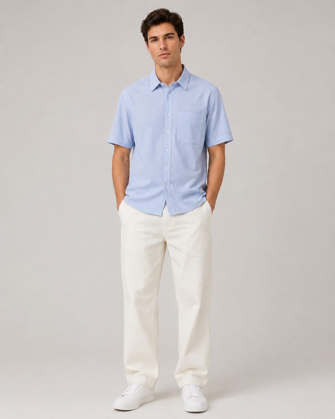 Whiteline Revolution Striped Shirt – Sky Blue