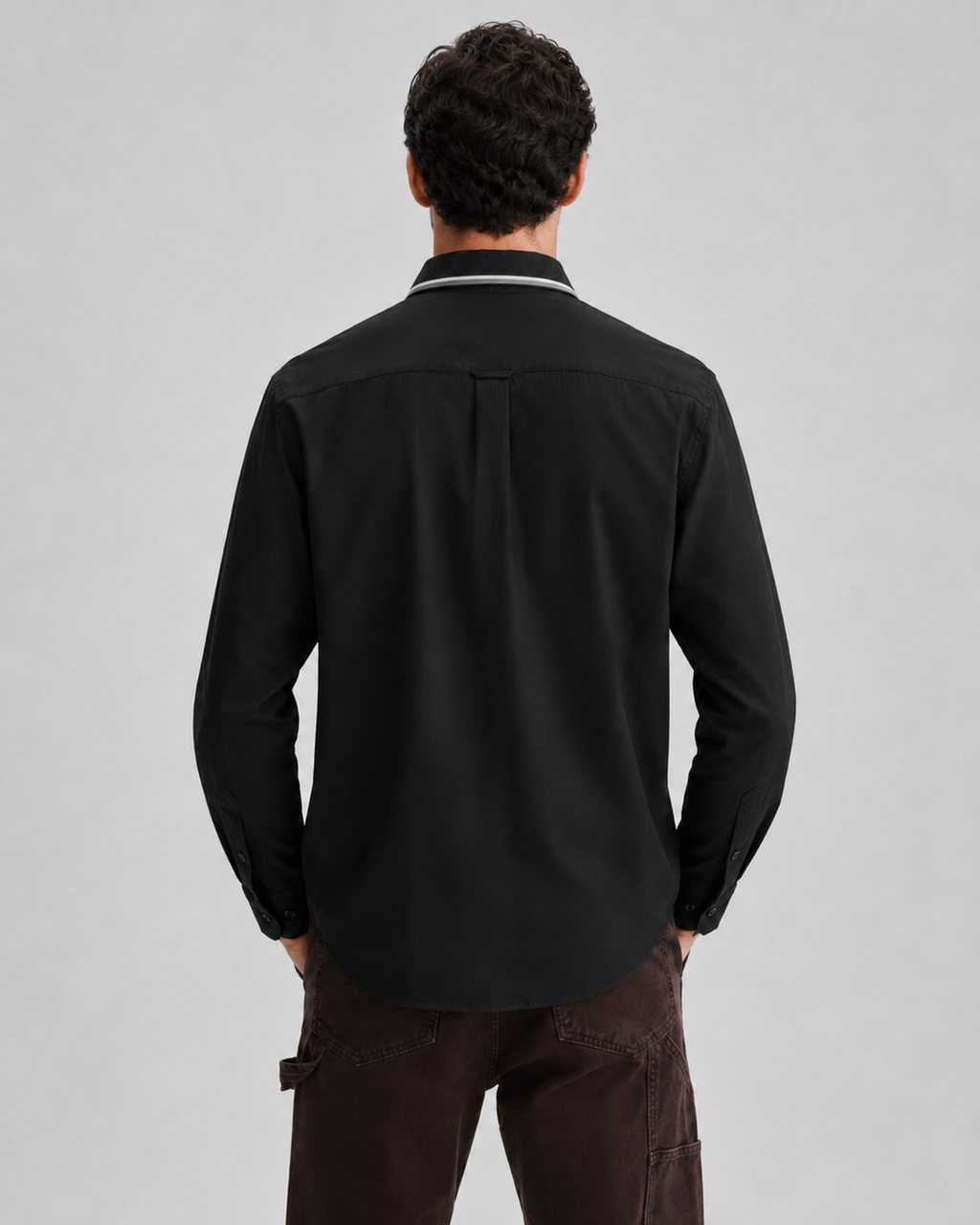 Midnight Edge Contrast-Collar Shirt
