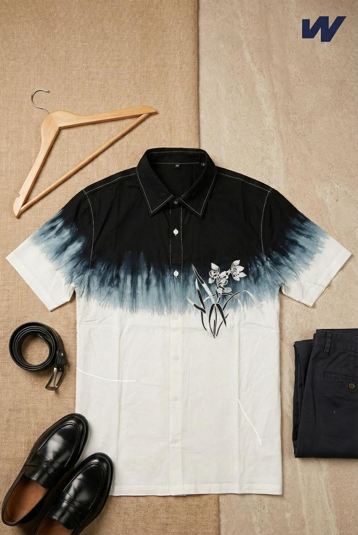 HALF SLEEVE DESIGNER SHIRT (EMBROIDERY DESIGN)